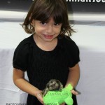 Girl holding a pygmy Marmoset