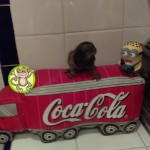Marmoset on coca-cola cooler